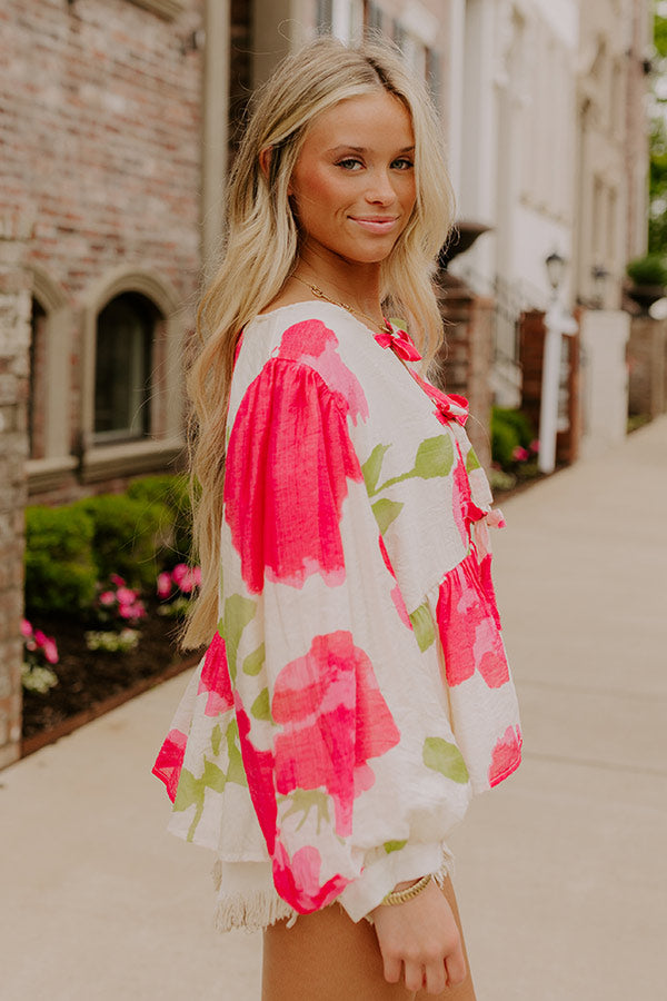 Garden Party Cutie Front Tie Top Image 5