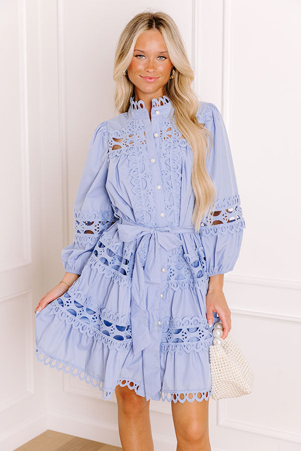 Tea Time Embroidered Mini Dress in Sky Blue Impressions Online Boutique Tea Time Embroidered Mini Dress in Sky Blue Impressions Online Boutique