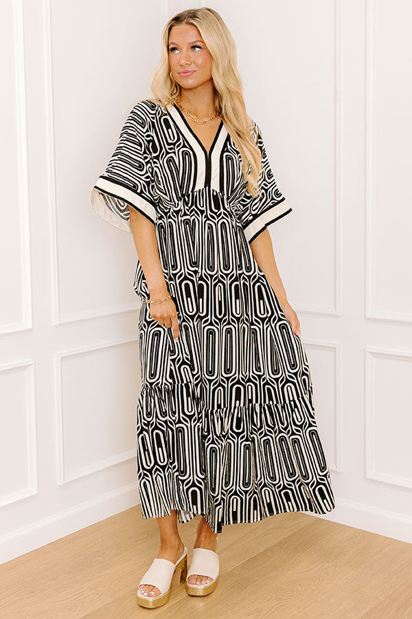 Art Gallery Social Midi Dress in Black Image 1