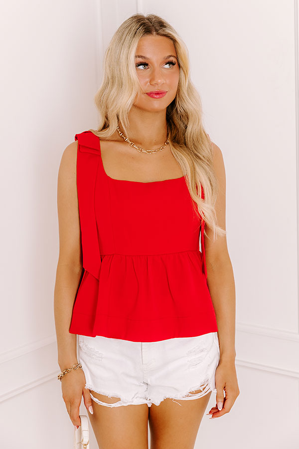Flirty Moment Peplum Top Image 1