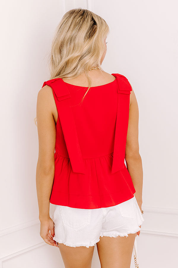 Flirty Moment Peplum Top Image 4