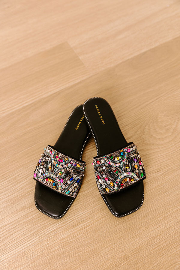 The Essere Embellished Sandal in Black Image 1