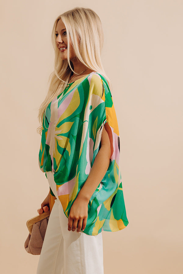 Shades Of Paradise Caftan Top in Green Image - 3