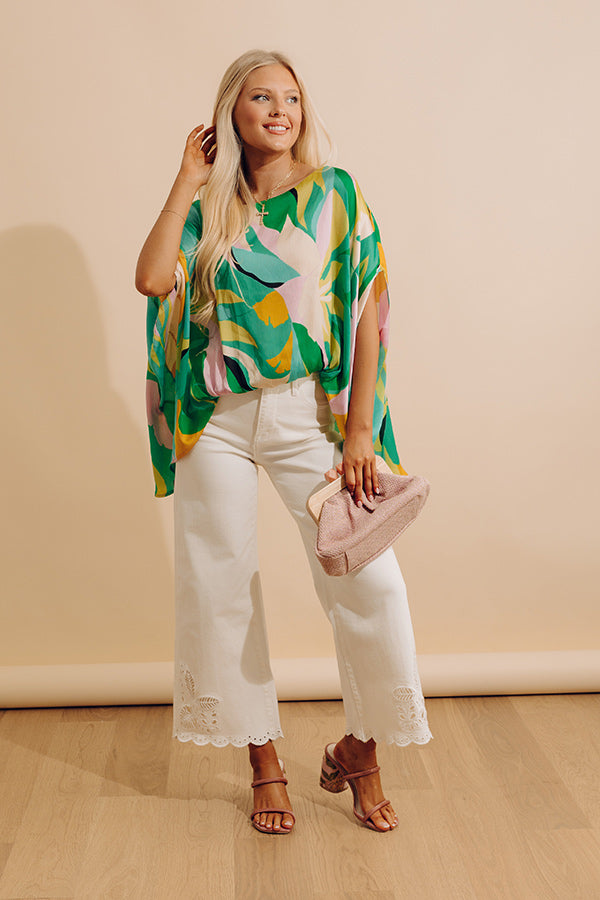 Shades Of Paradise Caftan Top in Green Image - 4