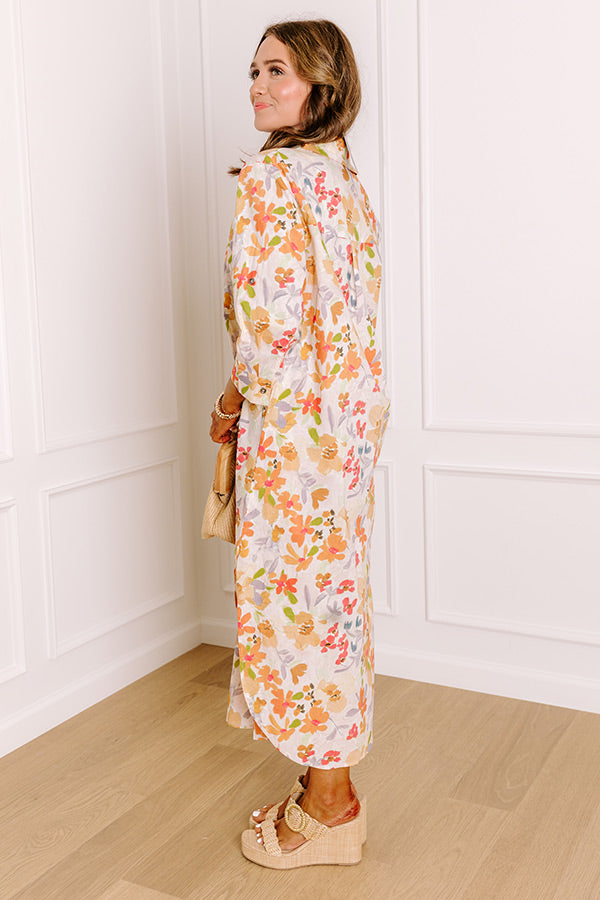 sunny midi dress Sunny Days Floral Midi Dress M Off White by Lane 201