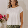Plot Twist Pleated Top in White Image - 1