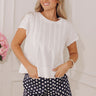 Plot Twist Pleated Top in White Image - 1