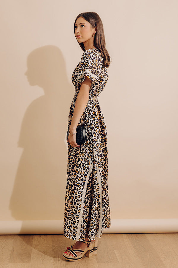 cheetah print maxi dress Cheetah Print Maxi Maxi Jurk Leopard Shape Brown Leopard Slinky Cowl Neck Maxi Dress Shape PLT