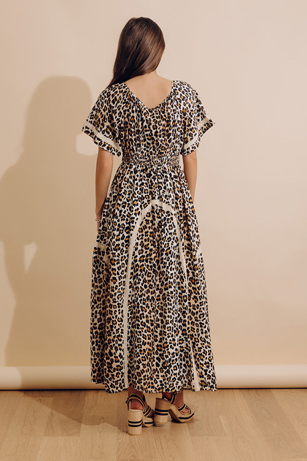 Sassy Statement Leopard Maxi Dress Image - 3