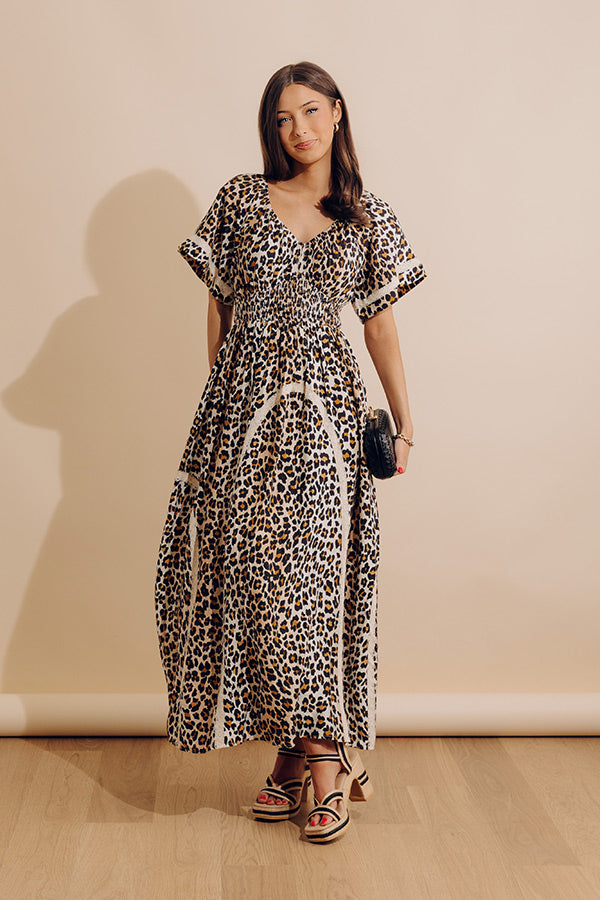 Sassy Statement Leopard Maxi Dress Image - 4