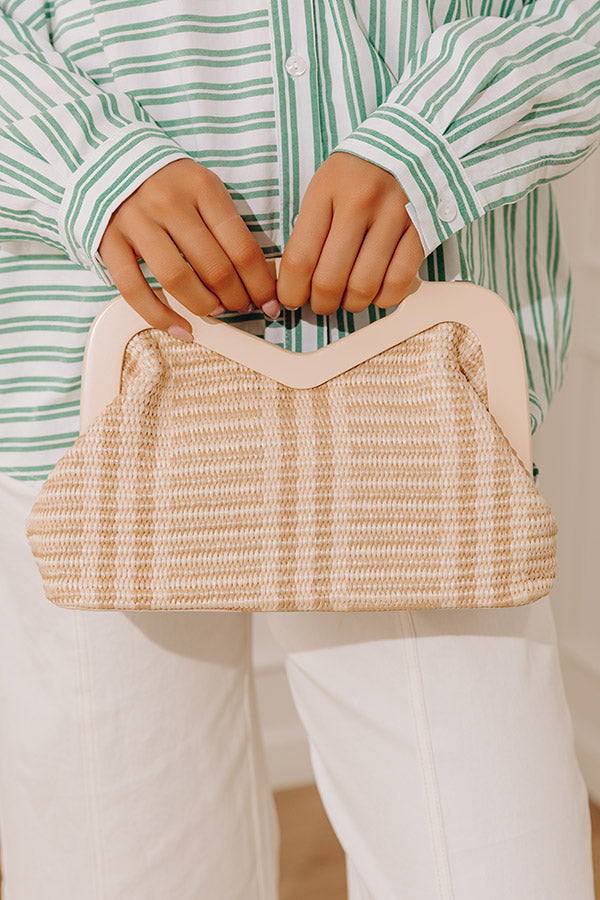 Coastal Views Woven Purse in Oatmeal