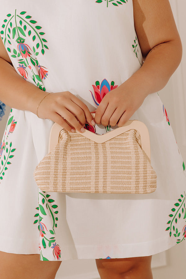 Coastal Views Woven Purse in Oatmeal