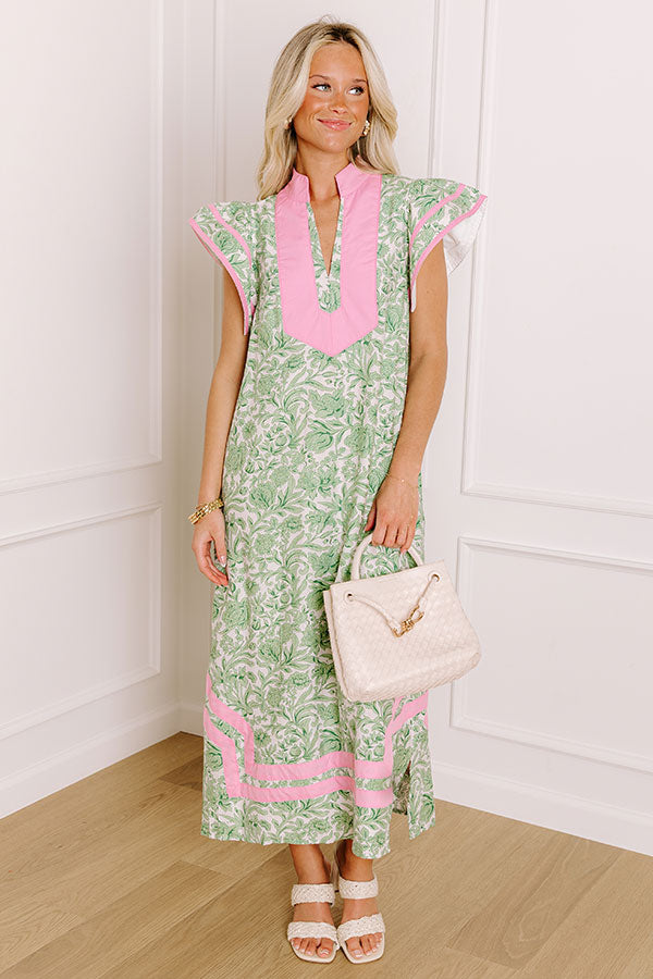 Veranda Views Floral Midi Dress in Green Impressions Online Boutique Veranda Views Floral Midi Dress in Green Impressions Online Boutique