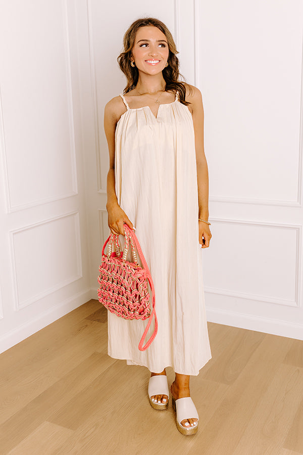 Villa Views Midi Dress in Champagne Image 4