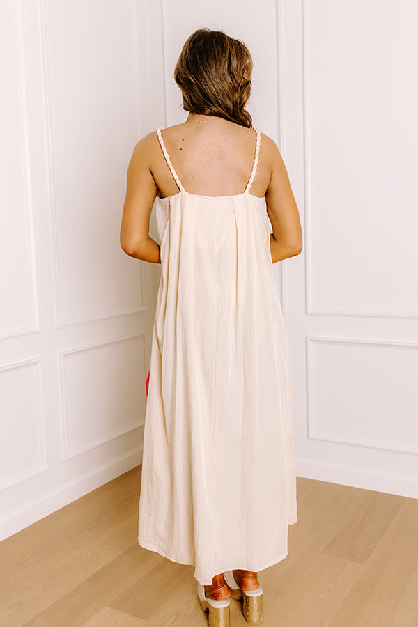Villa Views Midi Dress in Champagne Image 5