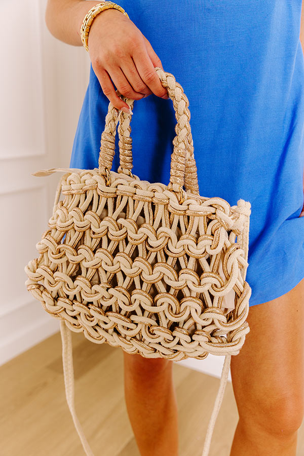 Oceanside Bliss Woven Purse in Cream Image 1