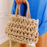 Oceanside Bliss Woven Purse in Cream Image 1