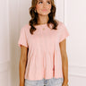 Plot Twist Pleated Top in Peach Image 1