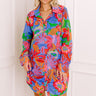 Tropic Allure Floral Button Down Mini Dress Image 1