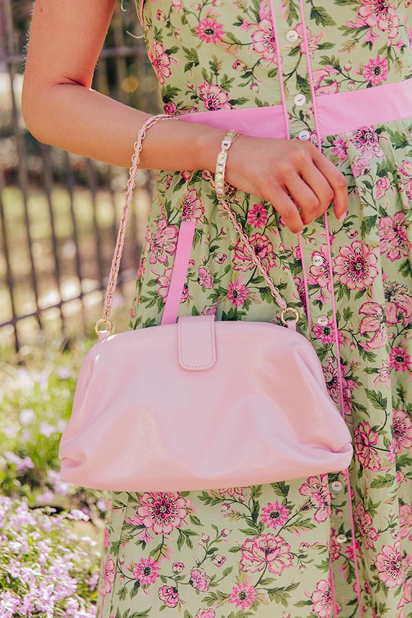 Skyline Views Patent Purse in Pink Image - 1