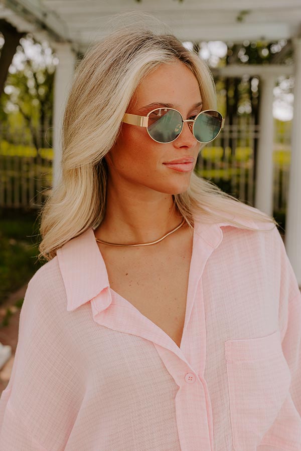 City Views Sunnies in Gold with Brown Lens Image 3