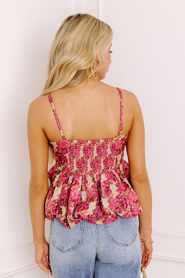 Cocktail Social Jacquard Peplum Top Image 5