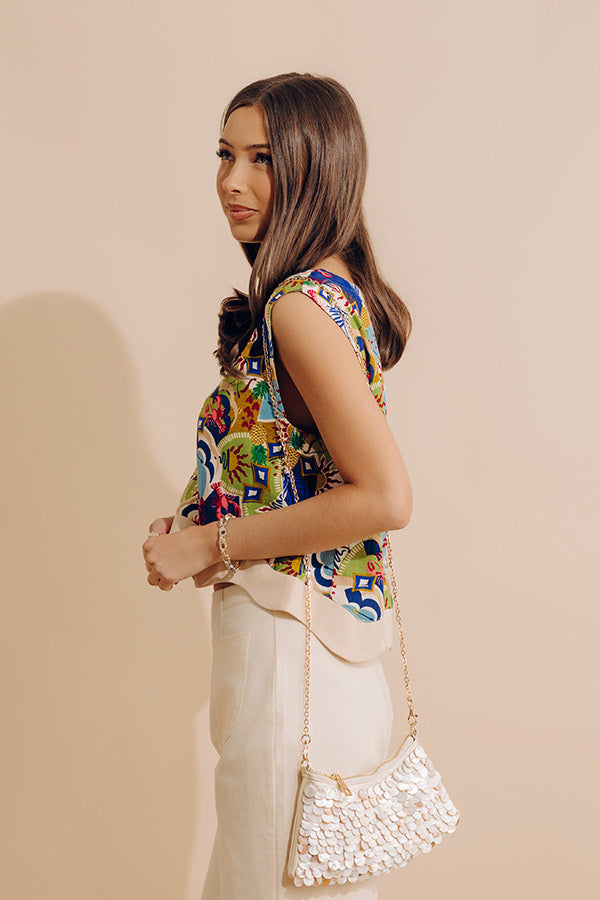 Tropical Tango Linen-Blend Top Image - 2