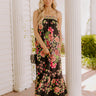 Capri Villa Floral Maxi Dress in Black Image 1