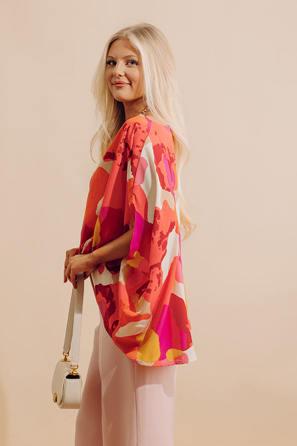 On Vacay Time Caftan Top Image - 2