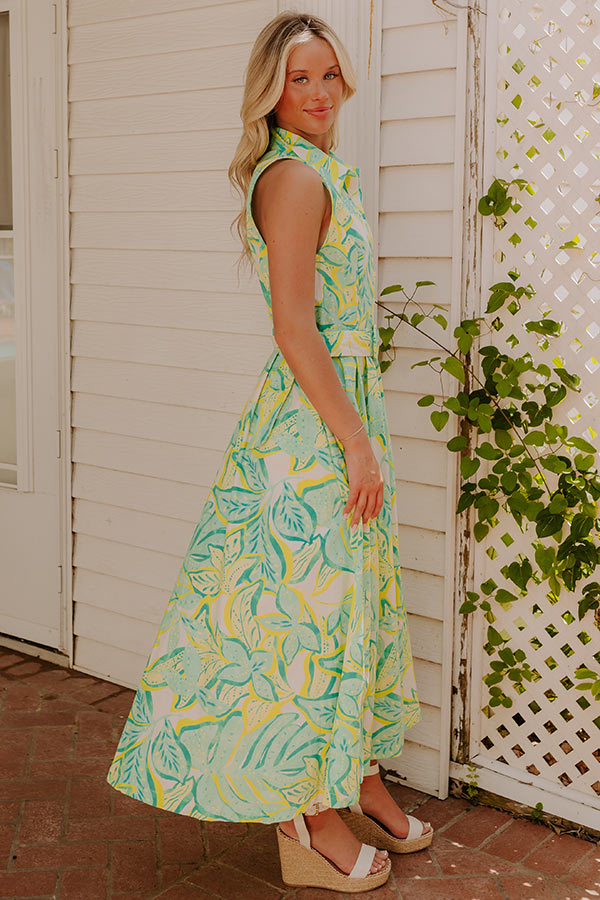 Tropical Tango Down Midi Dress M / green Tropical Tango Down Midi Dress M / green