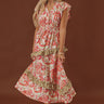 Paisley Picnic Asymmetrical Ruffle Midi Dress Image - 1