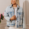 Classic Charm Denim Jacket in Light Wash Image - 1