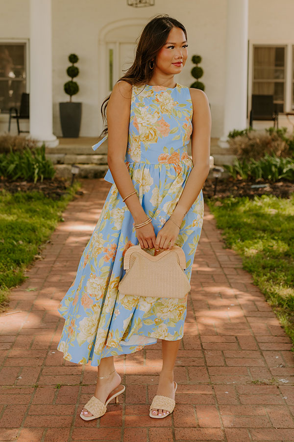Rose Parade Floral Midi Dress Image 5