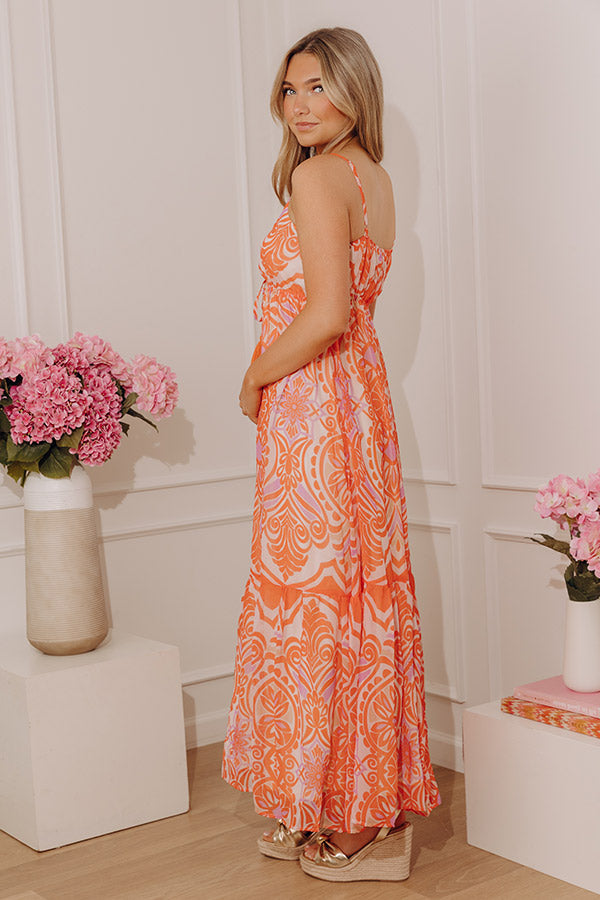 Island Petals Chiffon Maxi Dress Image - 4