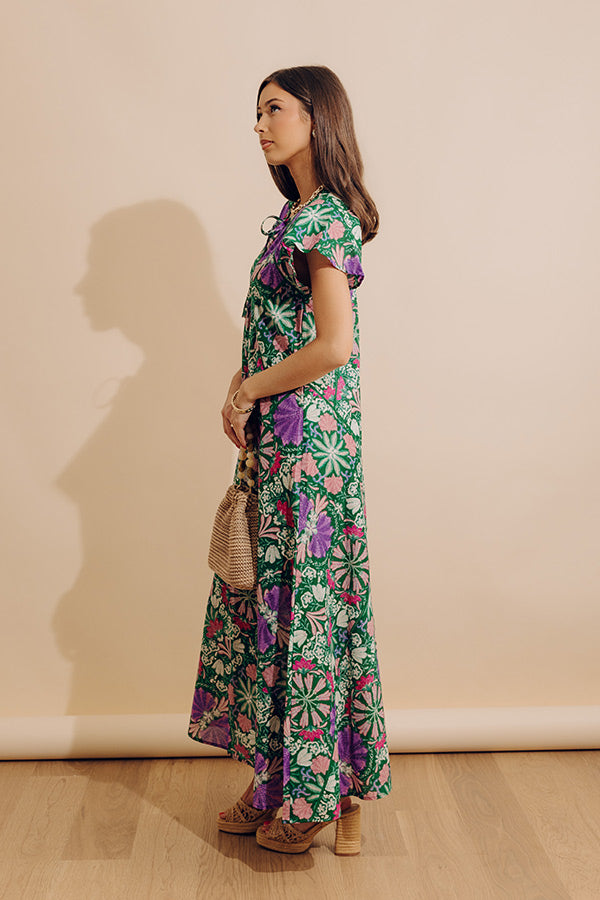 Lush Escape Floral Maxi Dress Image - 4