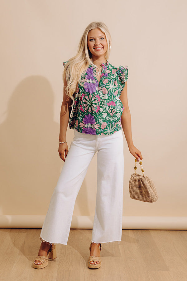 Lush Escape Floral Top Image - 1