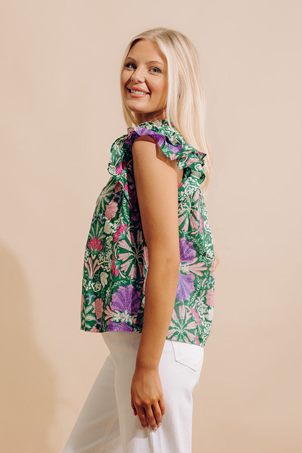 Lush Escape Floral Top Image - 3