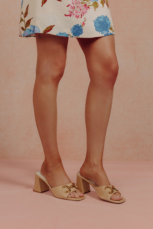The Margot Raffia Woven Heel Image - 1