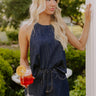 Block Party Ready Denim Halter Top Image 1