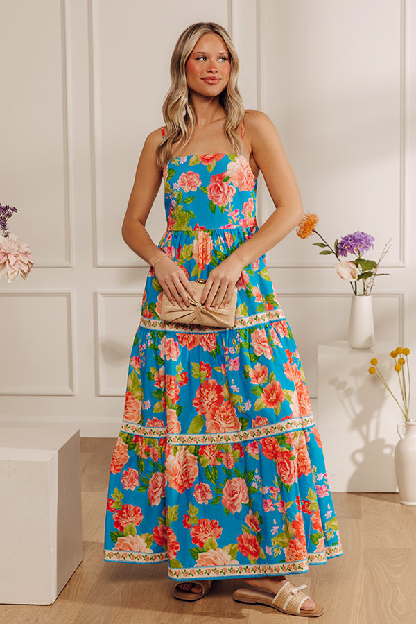 Peony Garden Party Tiered Midi Dress Image - 2
