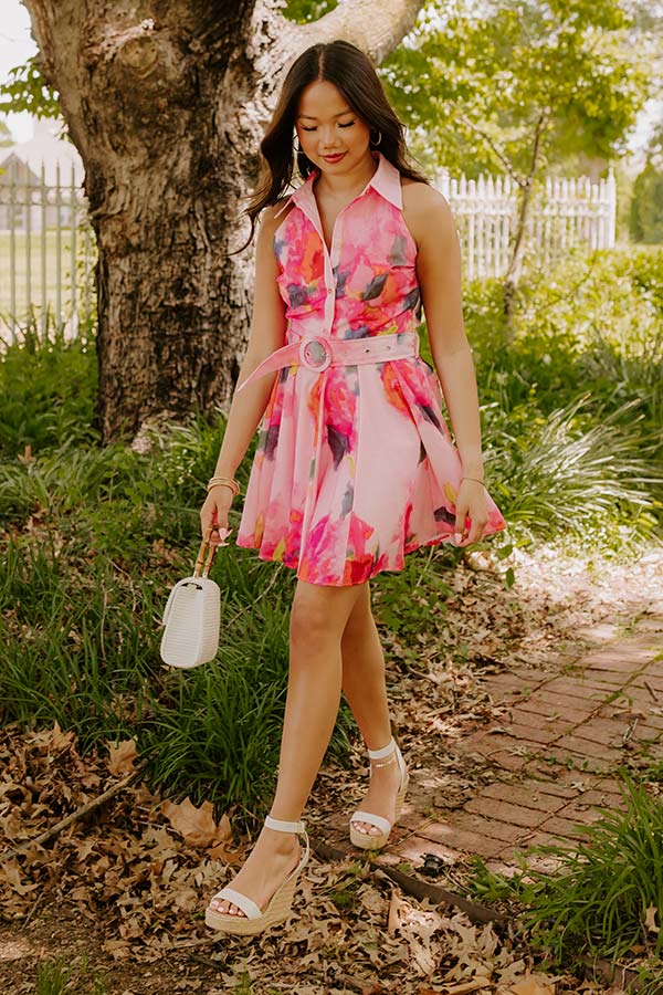 Watercolor Blooms Mini Dress Image 1