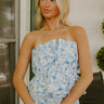 Villa Charm Pleated Top In Blue Image 1