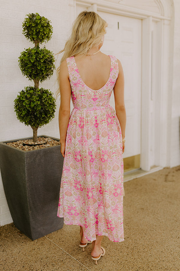 Chic Views Floral Eyelet Midi Dress Image 5