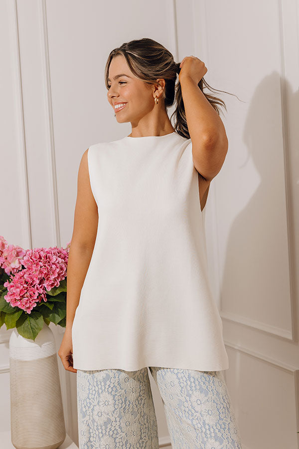 Effortlessly You Knit Top in Cream Image - 2