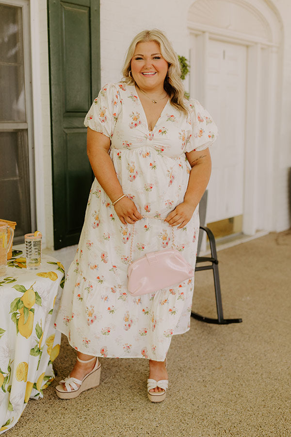 Field Of Grace Floral Midi Dress Curves Image 1