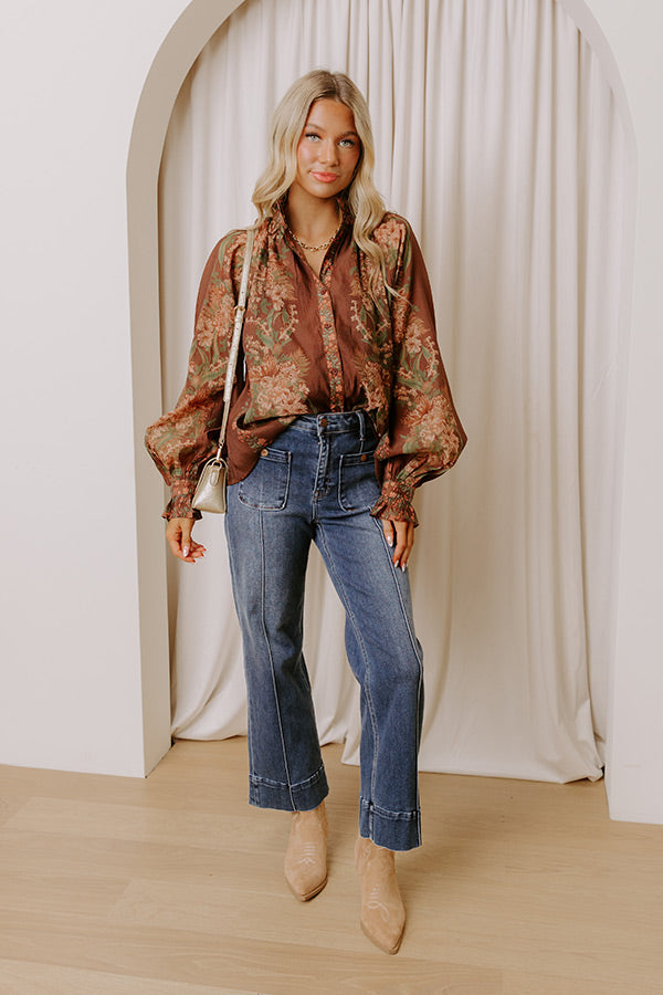 RISEN Monica High Waist Wide Leg Ankle Jean