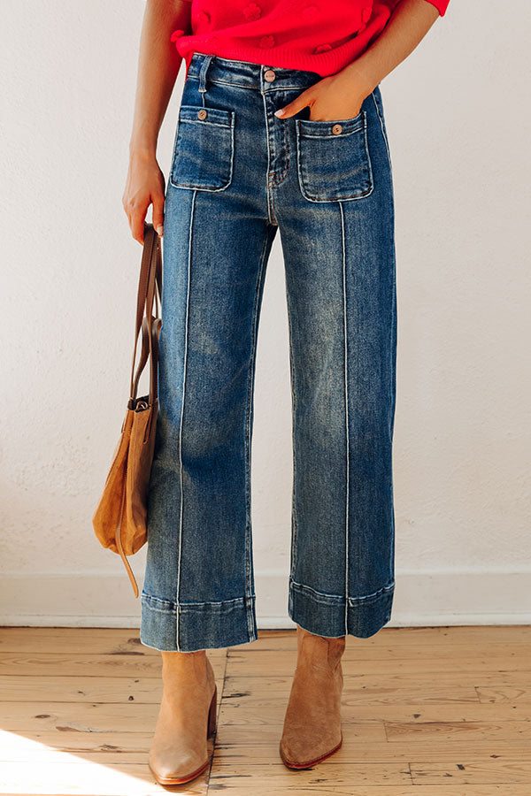 RISEN Monica High Waist Wide Leg Ankle Jean Image - 2