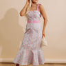 Wine Country Cutie Floral Midi Dress in Pink Image - 1