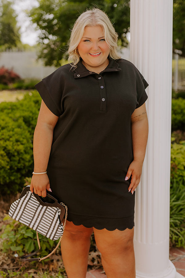 Patio Brunch Mini Dress in Black Curves 2XL / Black Patio Brunch Mini Dress in Black Curves 2XL / Black