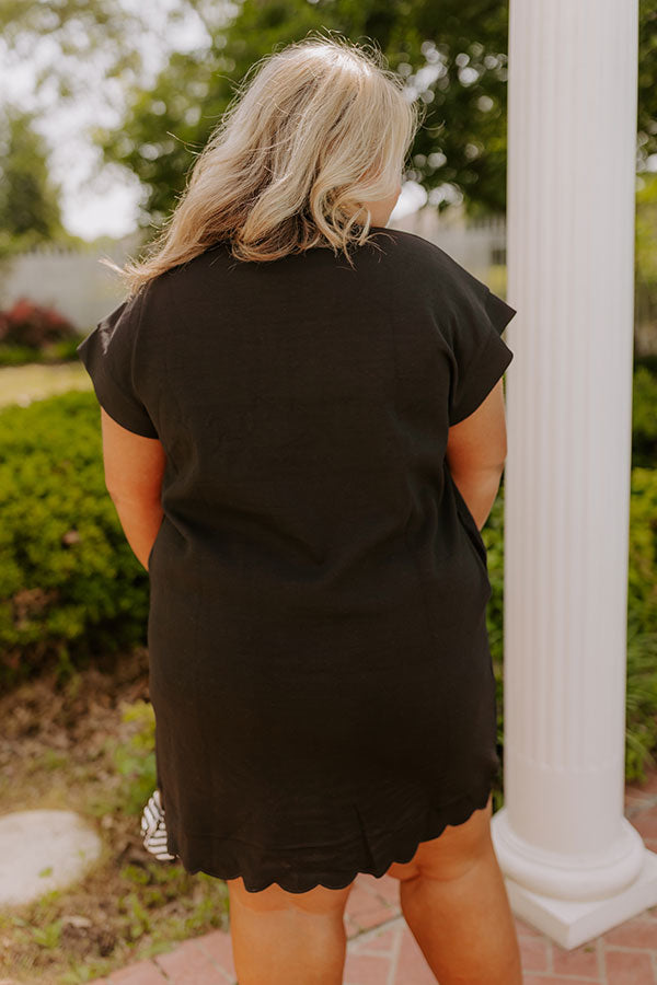 Patio Brunch Mini Dress in Black Curves 2XL / Black Patio Brunch Mini Dress in Black Curves 2XL / Black